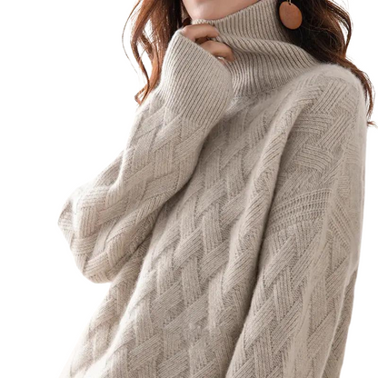 Valentina Cashmere Turtleneck - Iron Thread
