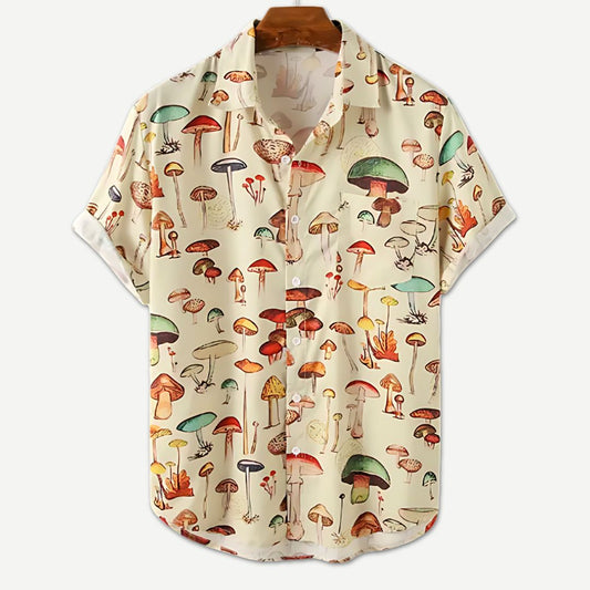Mushroom Mosaic Shirt - Iron Thread