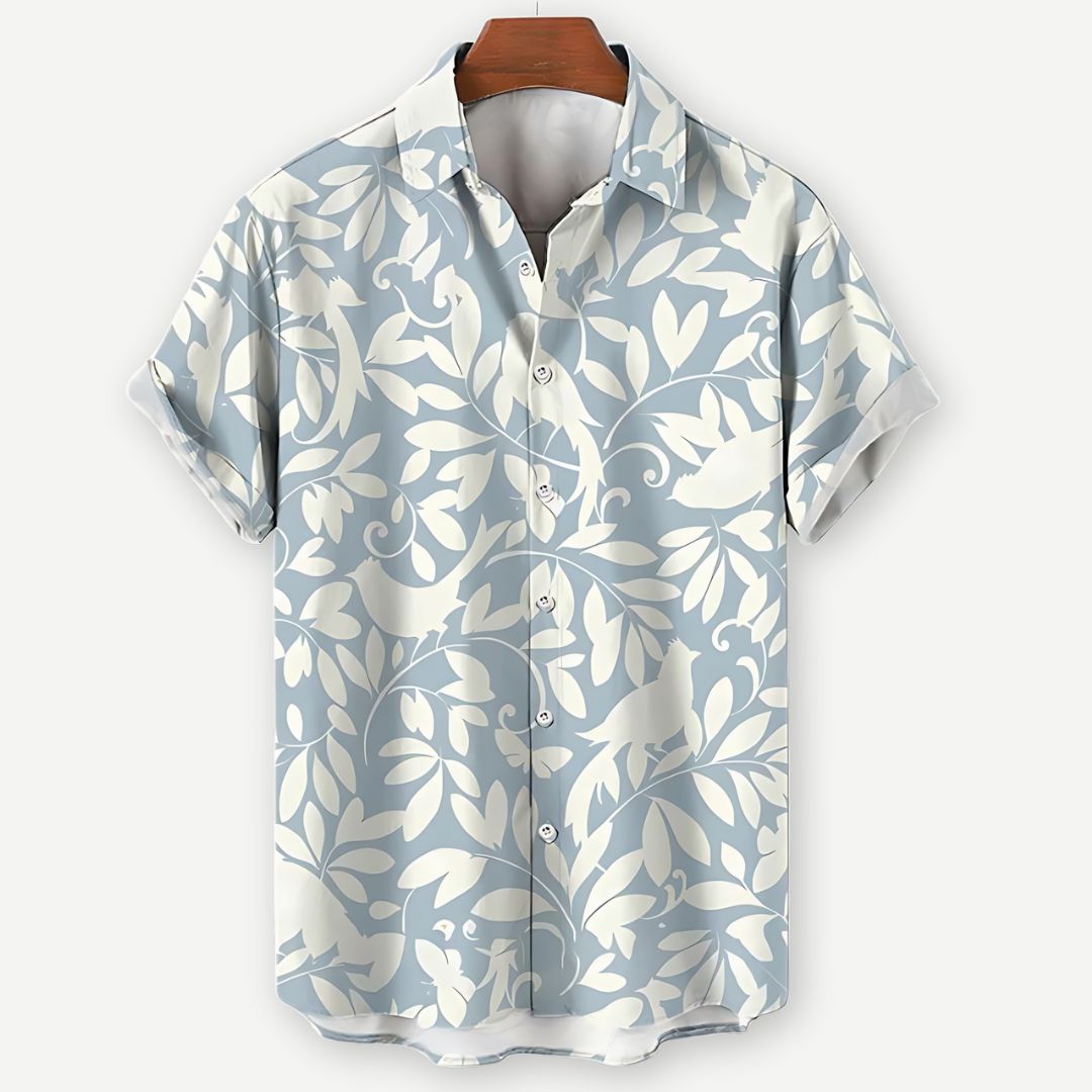Relaxed Ivory Vines Shirt - Iron Thread