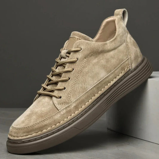 Romano™ - Italian Leather Sneakers - Iron Thread
