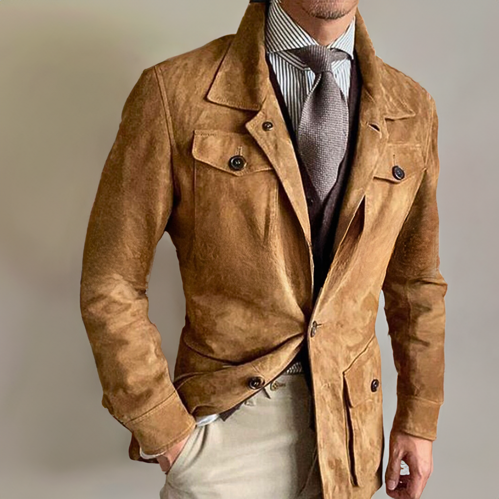 Moretti Premium Suede Jacket - Iron Thread