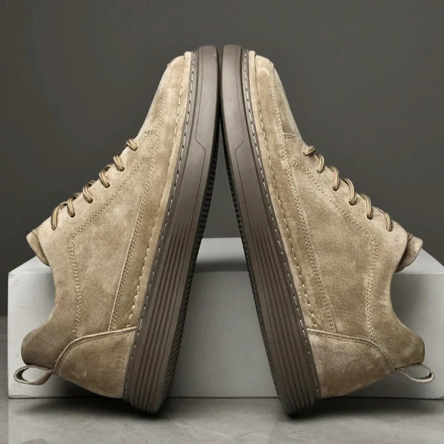 Romano™ - Italian Leather Sneakers - Iron Thread