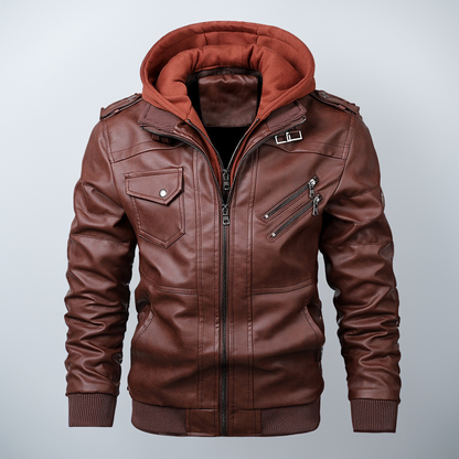 Archibald Premium Leather Jacket - Iron Thread