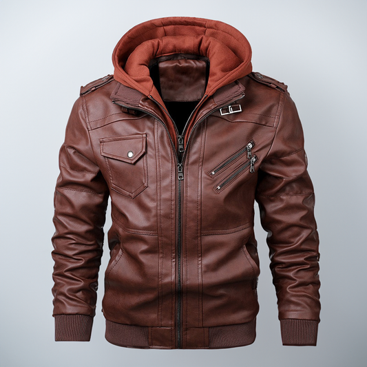Archibald Premium Leather Jacket - Iron Thread