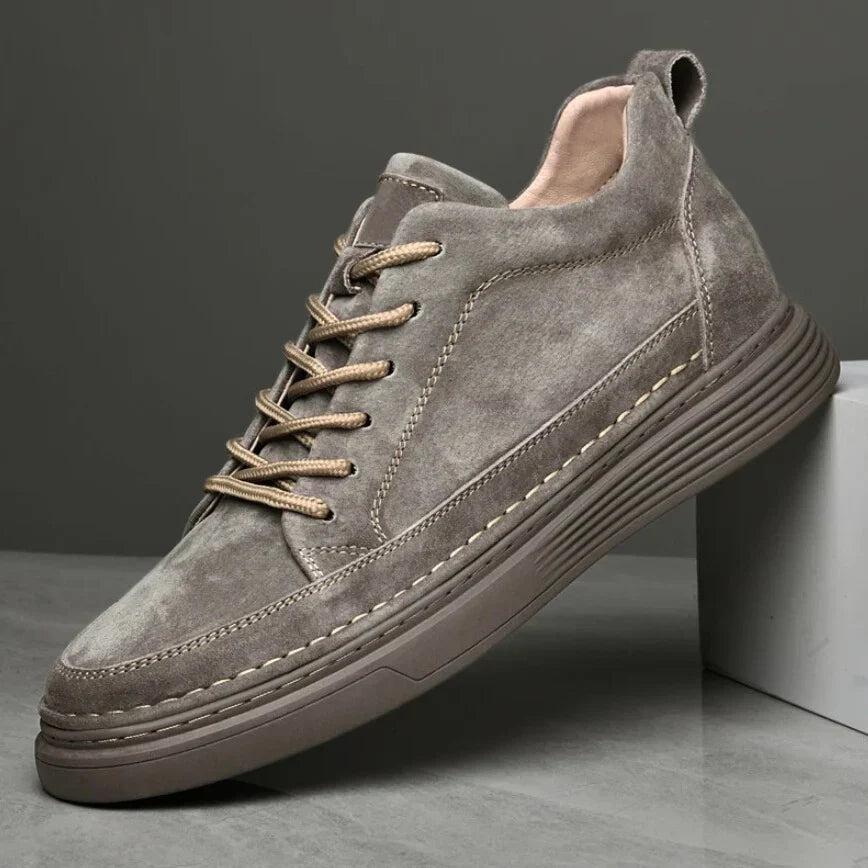 Romano™ - Italian Leather Sneakers - Iron Thread