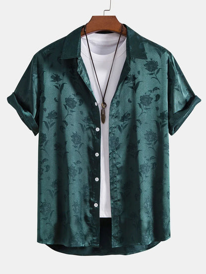 Midnight Rose Bloom Shirt - Iron Thread