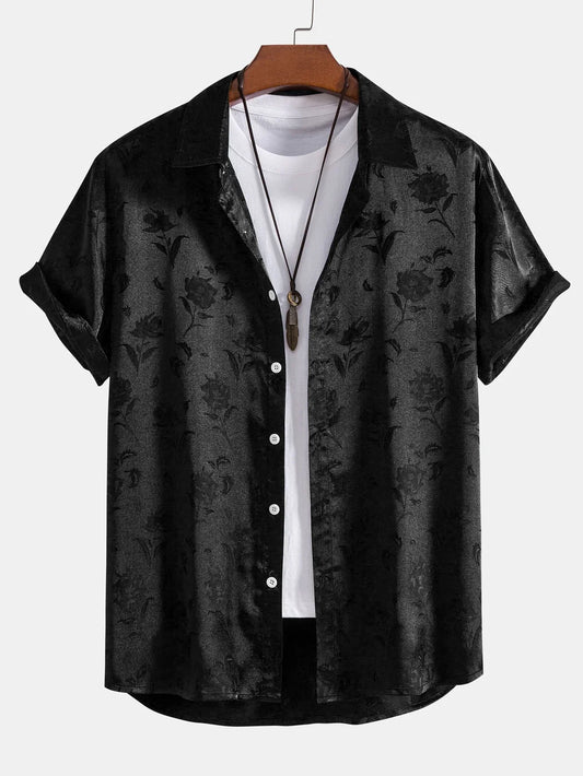 Midnight Rose Bloom Shirt - Iron Thread