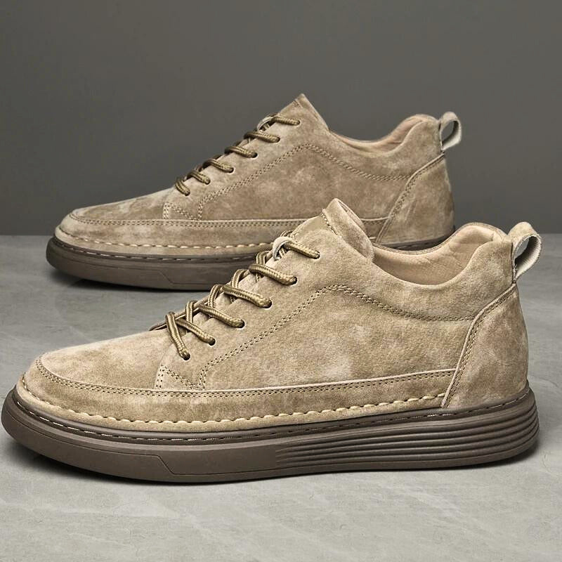 Romano™ - Italian Leather Sneakers - Iron Thread