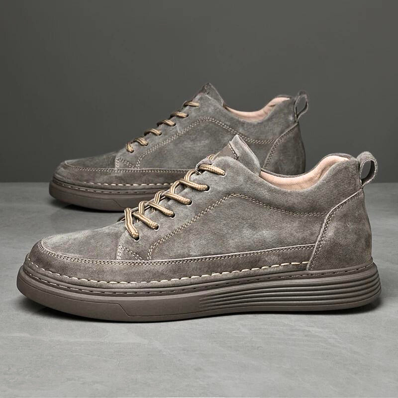 Romano™ - Italian Leather Sneakers - Iron Thread
