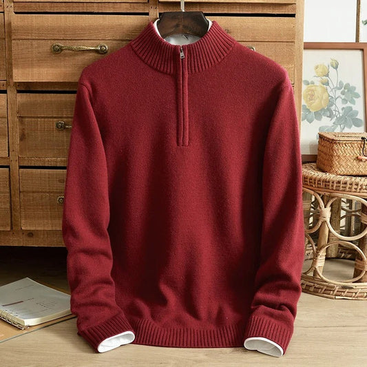 Alicante Cashmere Half-Zip - Iron Thread