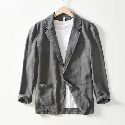 Luminara Linen Blazer - Iron Thread