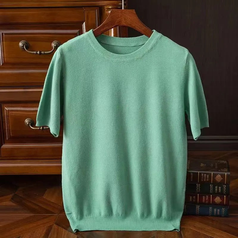 Arezzo Cashmere Tee - Iron Thread