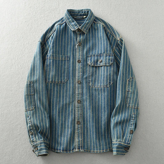 Retrovista™ - 1977 Vintage Button-Up Shirt - Iron Thread